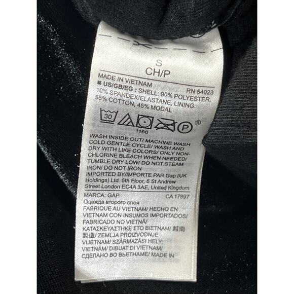 Gap Maternity Velvet Bodycon Dress Small Black Scoop Neck Ruched Party Classic - Picture 9 of 10